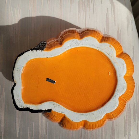 Halloween 3D Ceramic Pumpkin Black Cat Ghost Candy Cookie Canister Jar With Lid - Picture 9 of 16